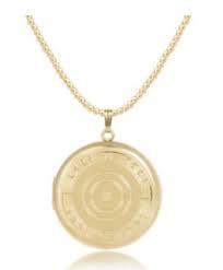 15" Gold 2mm Cherish Large Locket Necklace