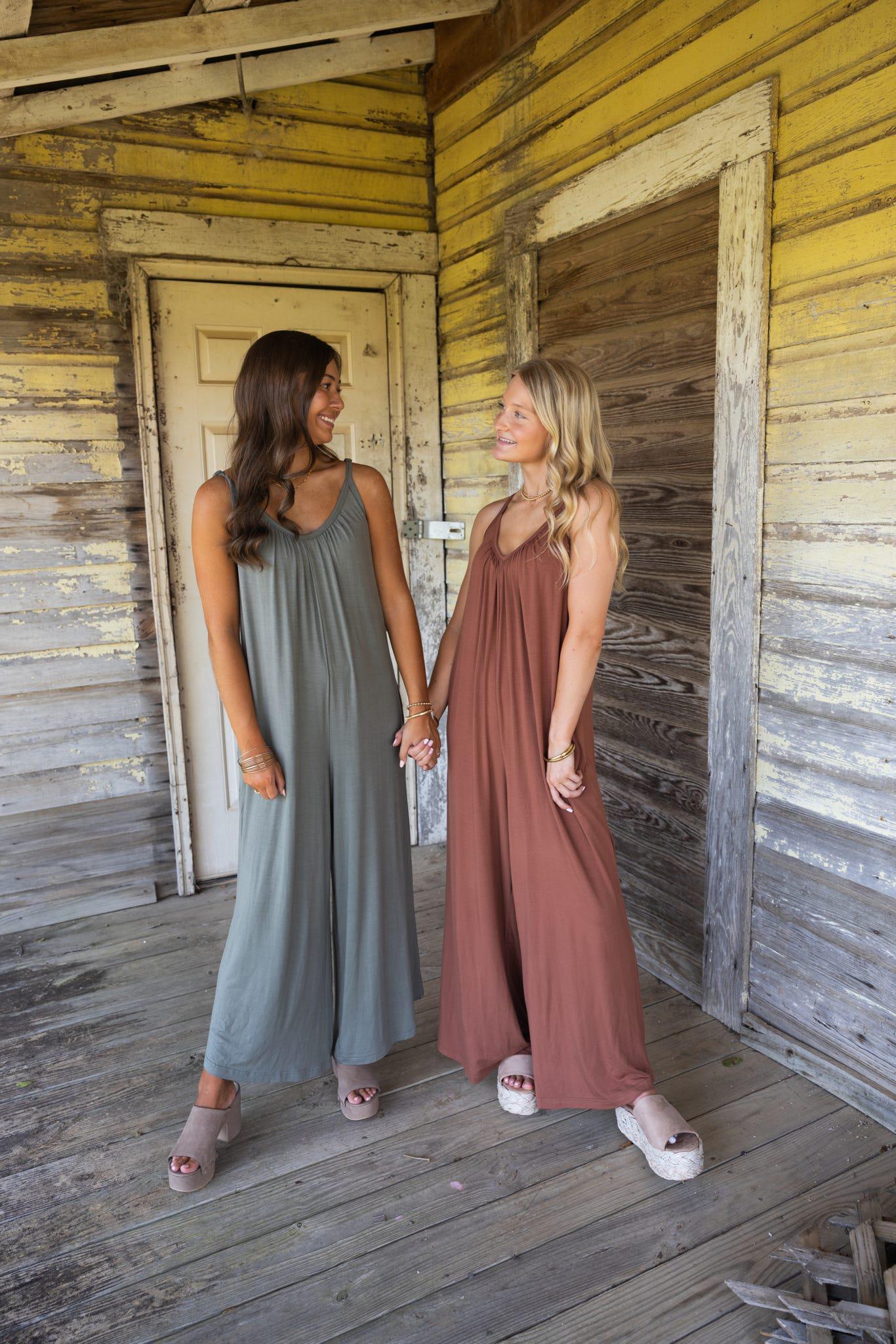 Wide Leg Knit Jumpsuit
