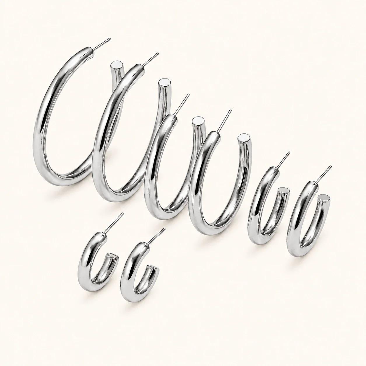 Muse Hoops - Silver