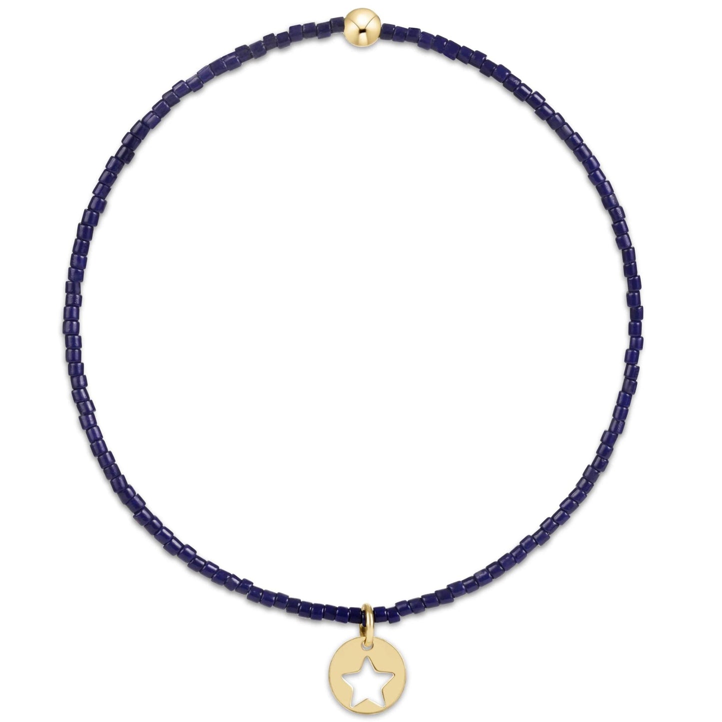 Egirl Hope Classic Bracelet - Navy - Star Small Gold Disc