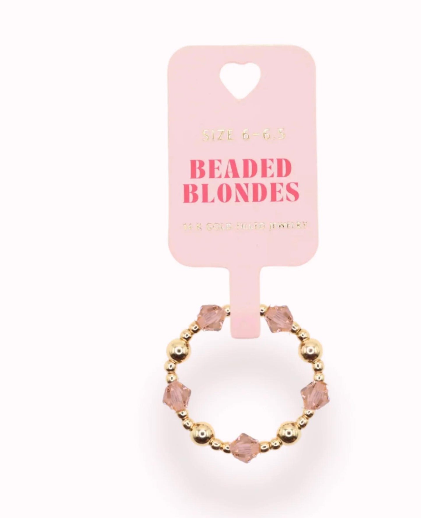 Blush Pink Swarovski Crystal Ring