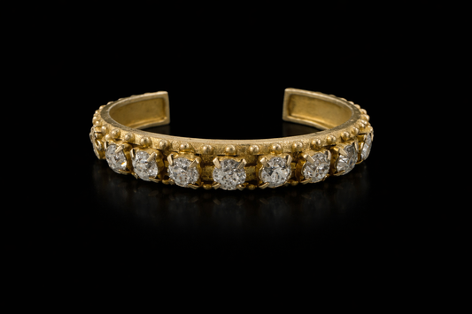24K Gold Fleur De Lis Bangle
