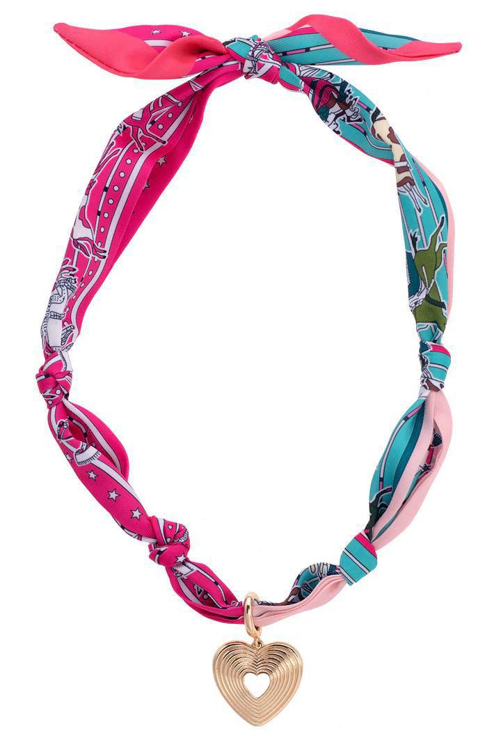 CHARMED By Canvas Scarf Necklaces with Charm