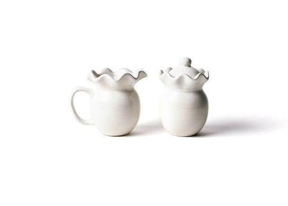 Signature White Ruffle Cream and Sugar Pairing