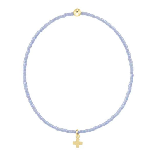 Hope Classic Ocean Mist Bracelet- Signature Cross Small Gold Charm