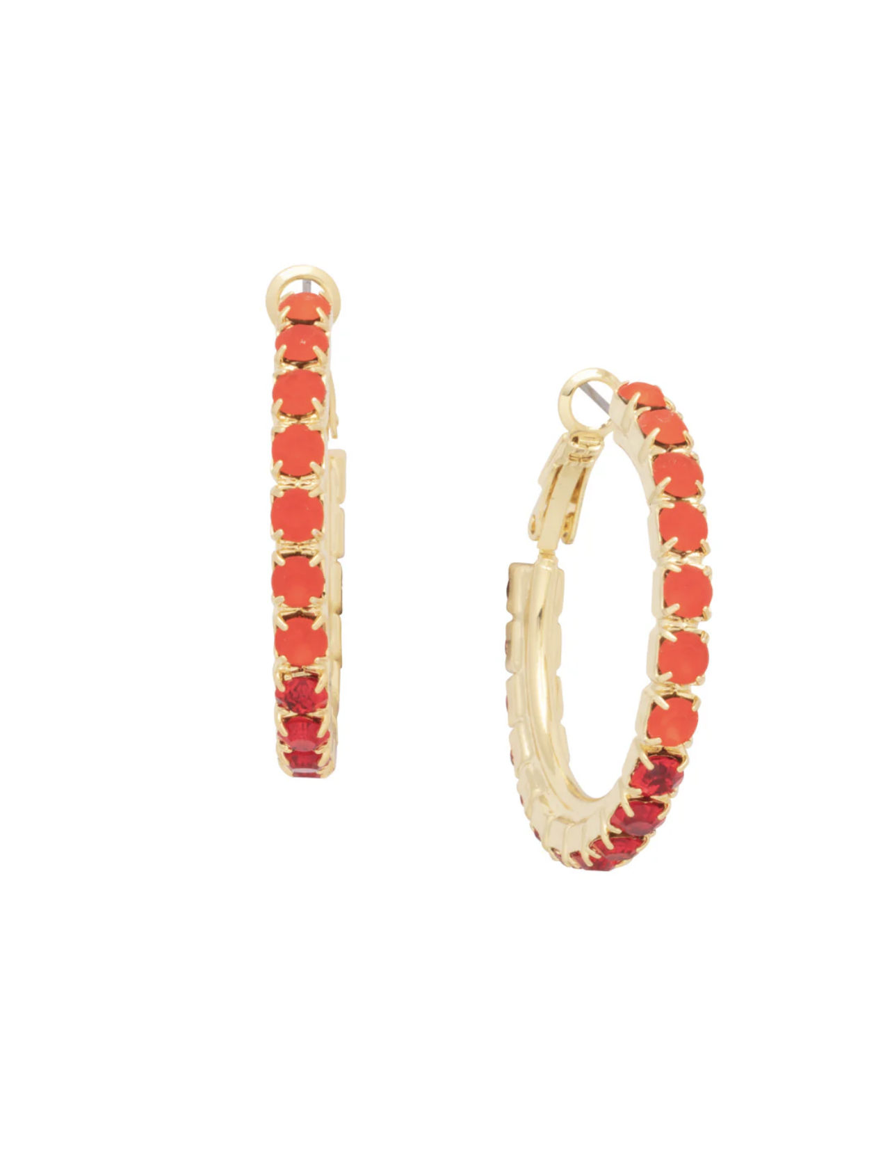 Amber Hoop Earrings