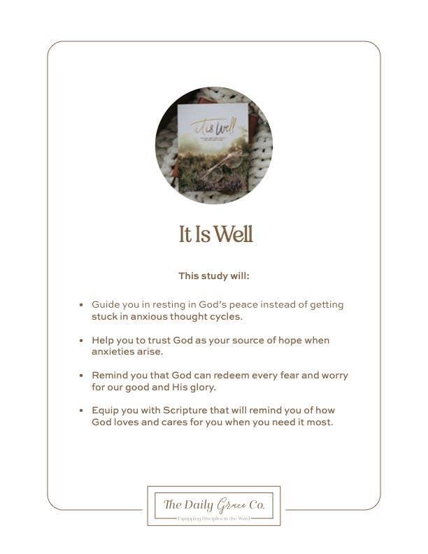 It Is Well | Anxiety Study