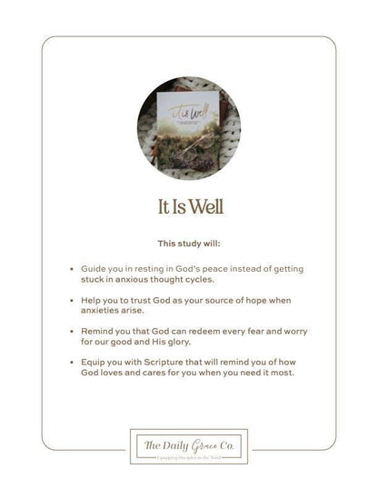 It Is Well | Anxiety Study