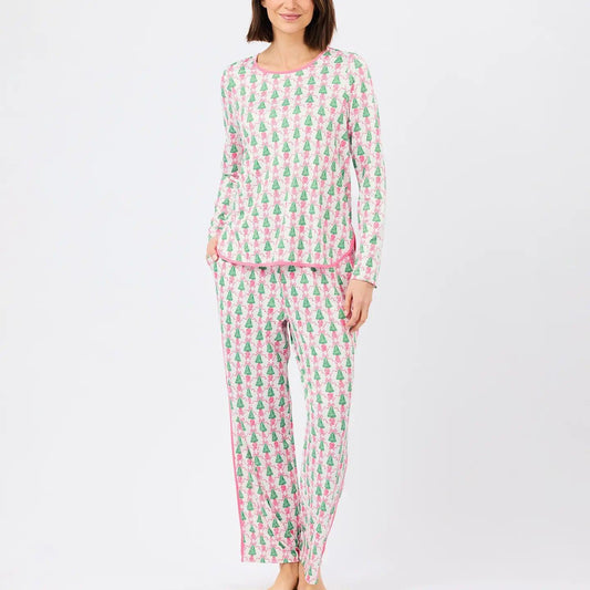 Winter Pines Pink Melody Pant Pajamas