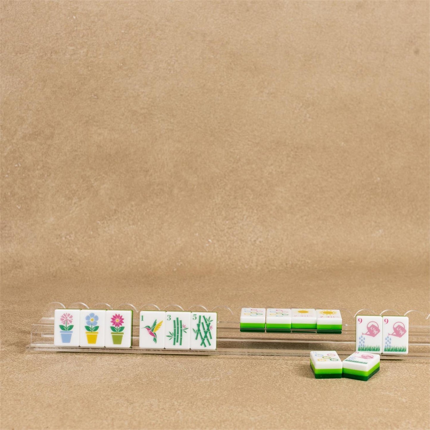Acrylic Scalloped Mahjong Rack and Pusher (Sold in groups of 4)