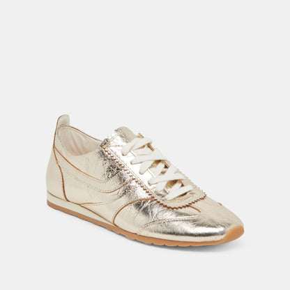 Delany Light Gold Crinkle Patent