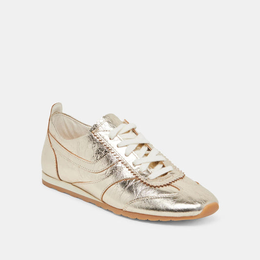 Delany Light Gold Crinkle Patent
