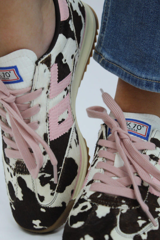 Cow Brown White Pink Jogger L