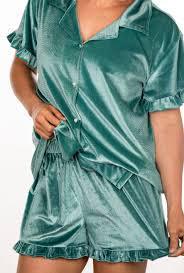 Chloe Velvet Ruffle Set