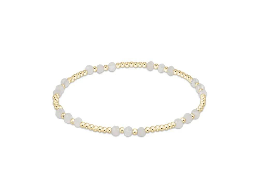 Joy 3mm Bracelet Gold- Moonstone