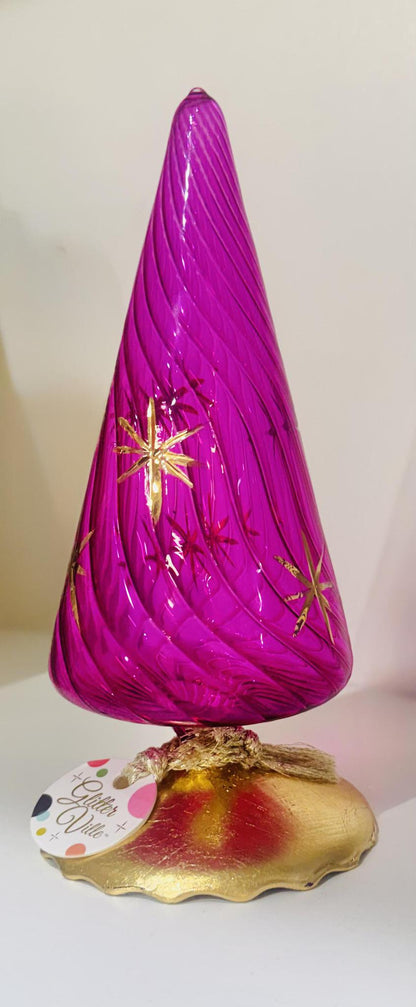 Gold Glint Swirl Tree 12 Assorted