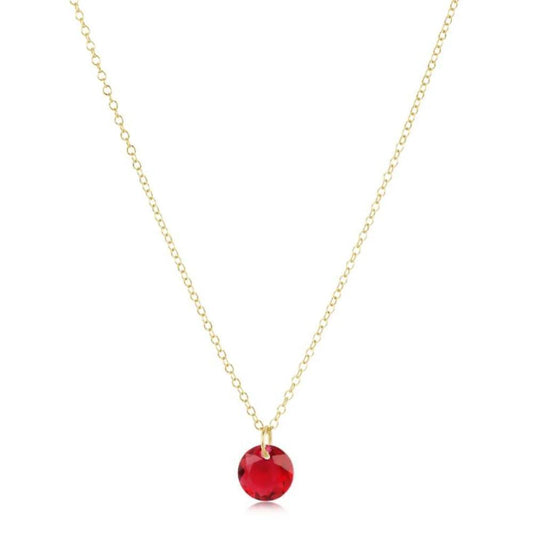 16" Necklace Gold- Reflection Small Charm 07