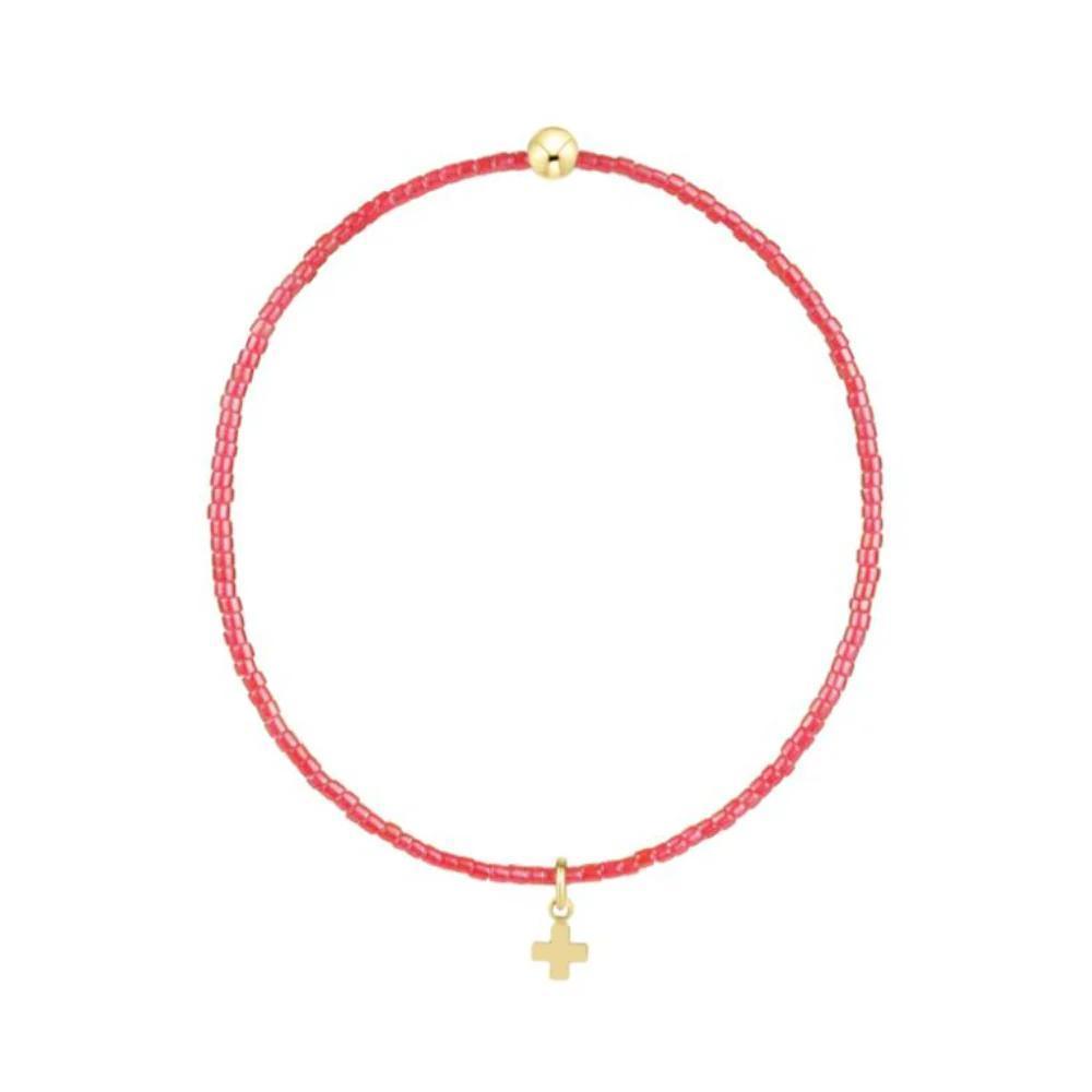 Hope Classic Sherbert Bracelet- Signature Cross Small Gold Charm