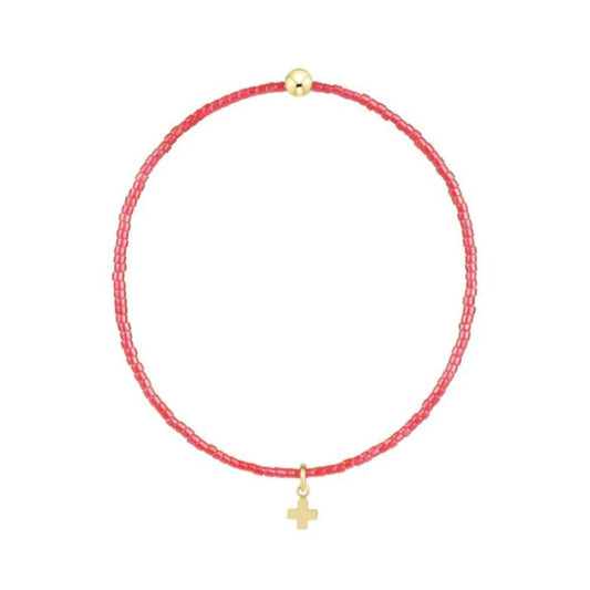 Hope Classic Sherbert Bracelet- Signature Cross Small Gold Charm