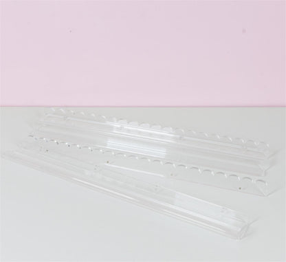Acrylic Scalloped Mahjong Rack and Pusher (Sold in groups of 4)