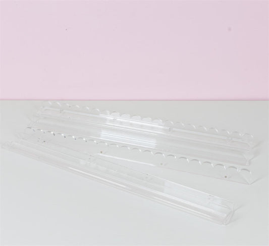 Acrylic Scalloped Mahjong Rack and Pusher (Sold in groups of 4)