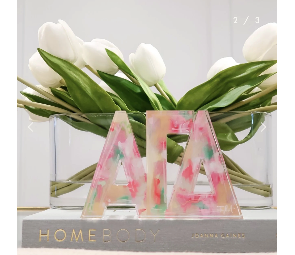 Acrylic Letter Block Sorority Letters