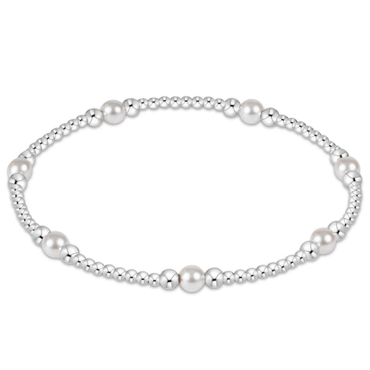 Purpose Pearl 4mm Bead Bracelet- Sterling