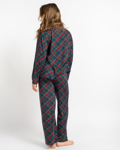 Girls Layton Plaid Long Sleeve Pants Pajamas