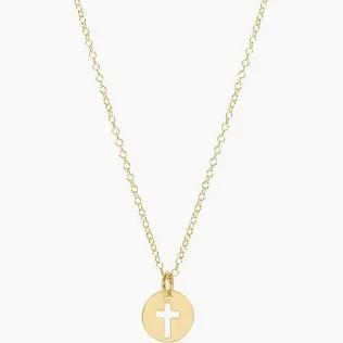 Egirl 14" Necklace Gold - Blessed Gold Disc