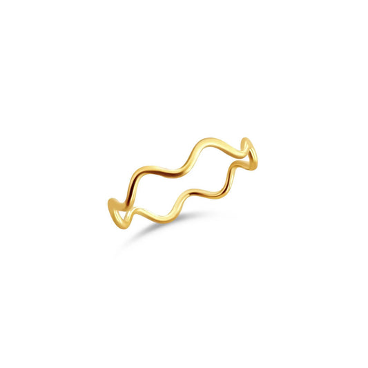 Bruna Wave Ring-Gold