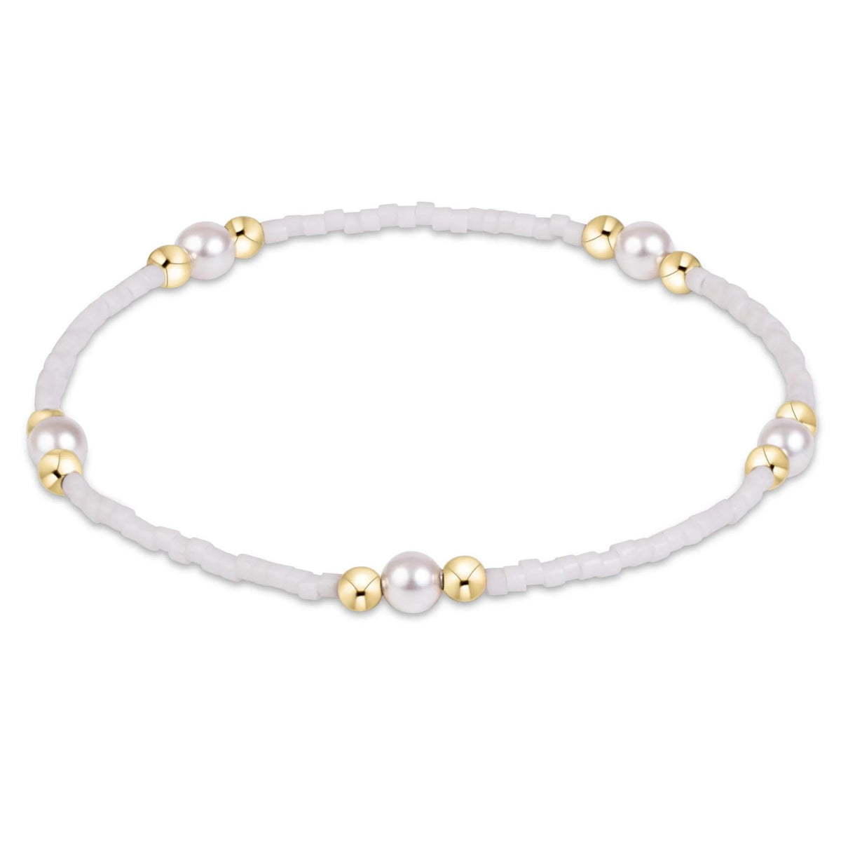Gameday Hope Purpose Pearl Bracelet - White