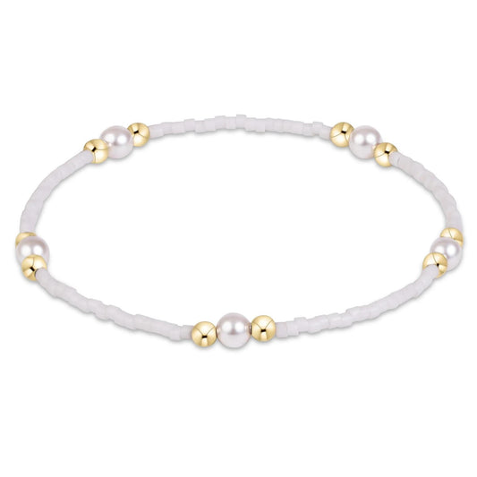 Gameday Hope Purpose Pearl Bracelet - White
