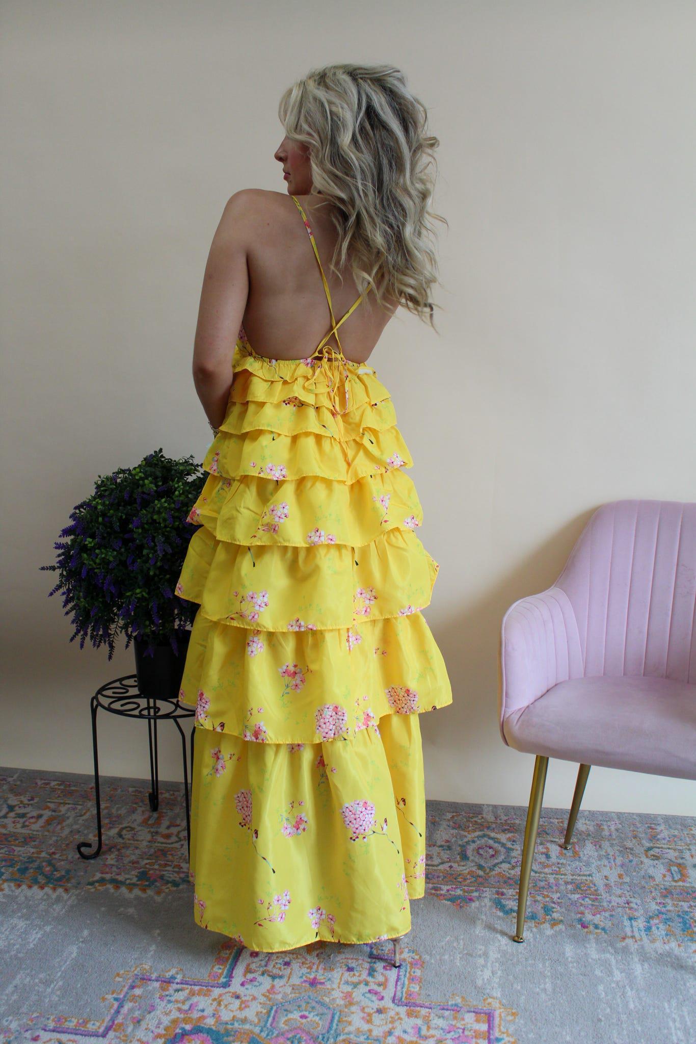 Callie Song Bird Yellow Dress