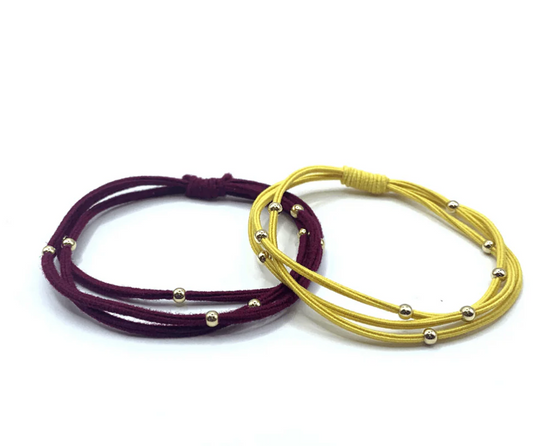 3mm Gold Water Pony Waterproof Bracelet Hair Bands