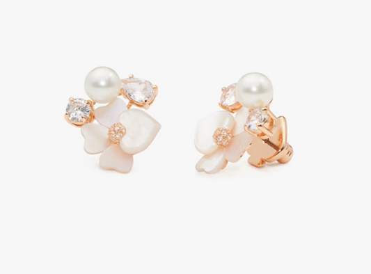 Precious Pansy Cluster Studs