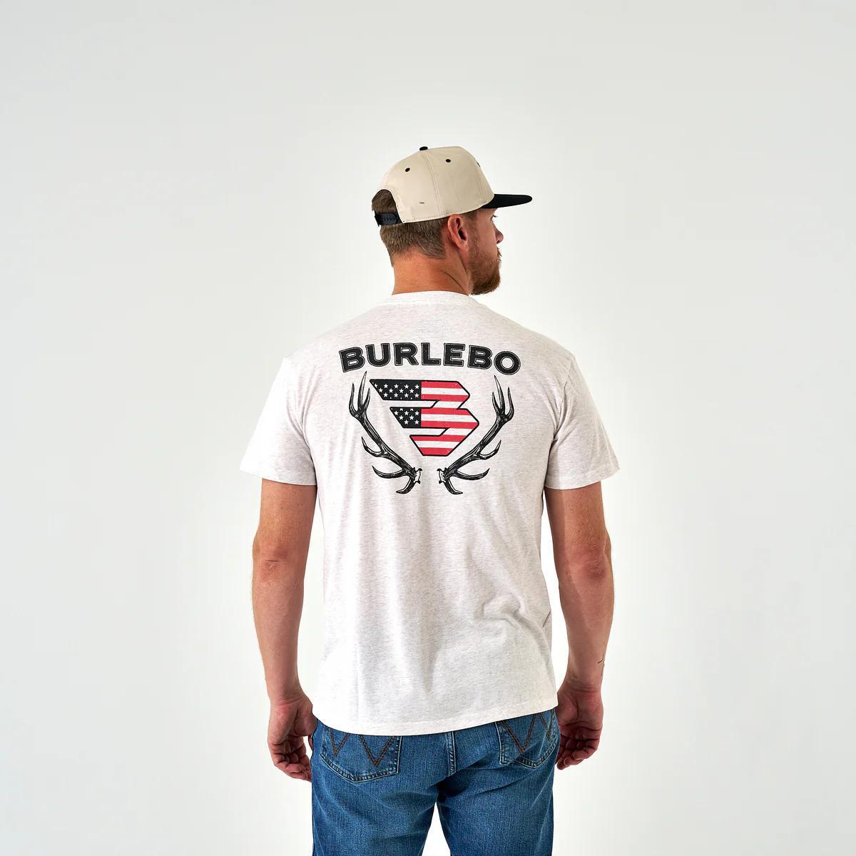 Adult SS Tee - Elk Horn Logo/ Heather Oatmeal