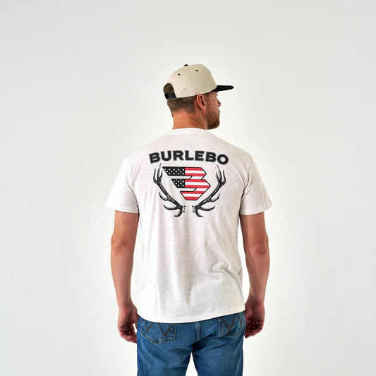 Adult SS Tee - Elk Horn Logo/ Heather Oatmeal