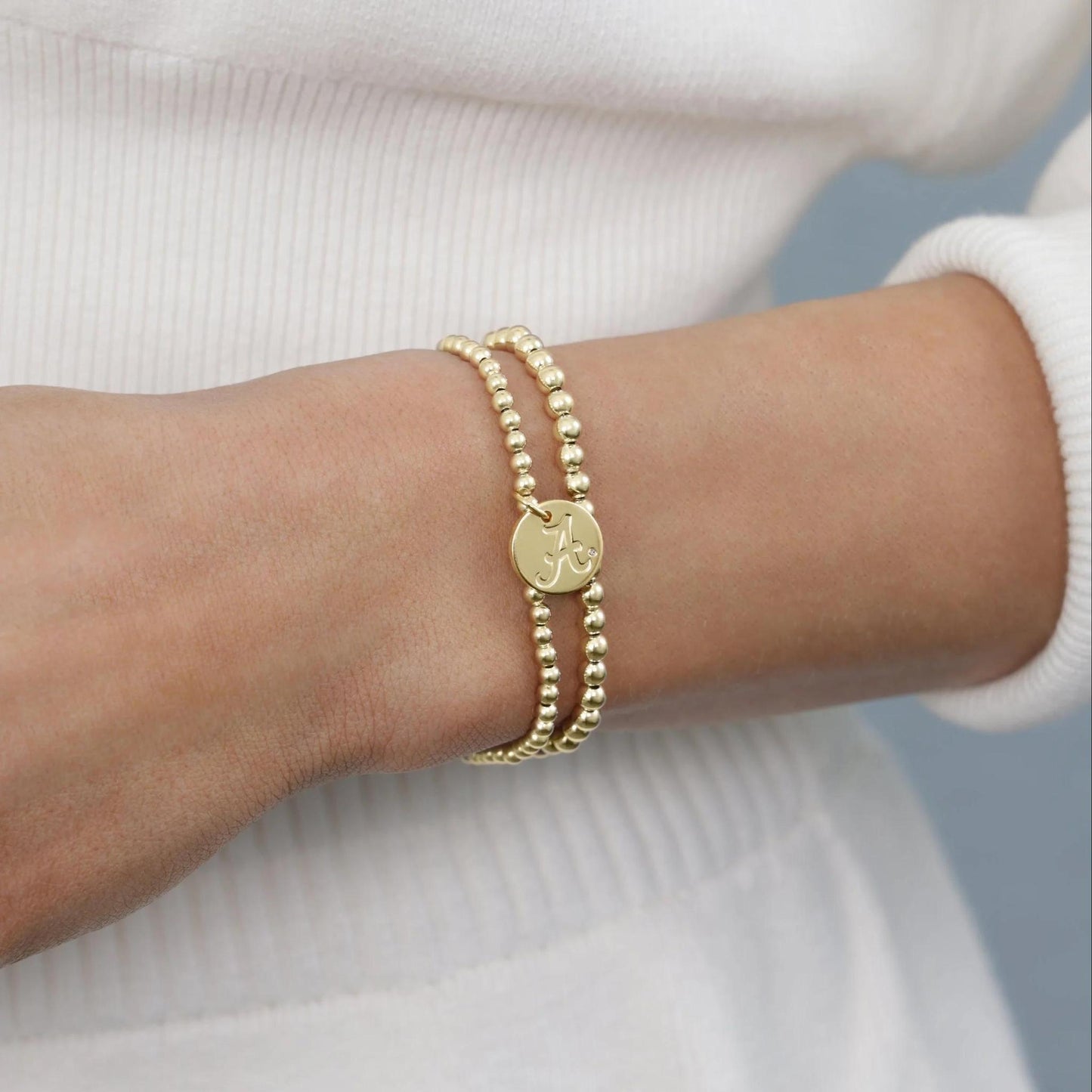 eCOLLEGIATE Extends Classic 3mm Bracelet- Auburn Disc