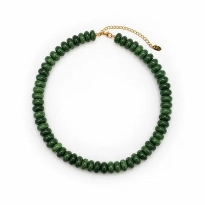 Modern Resin Beaded Statement Necklace