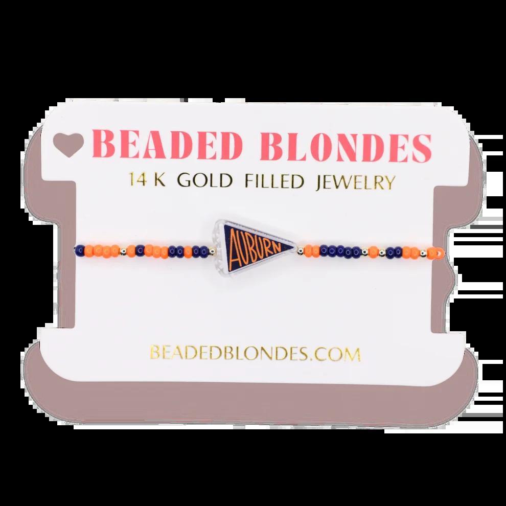 Auburn Flag Sprinkle Bracelet