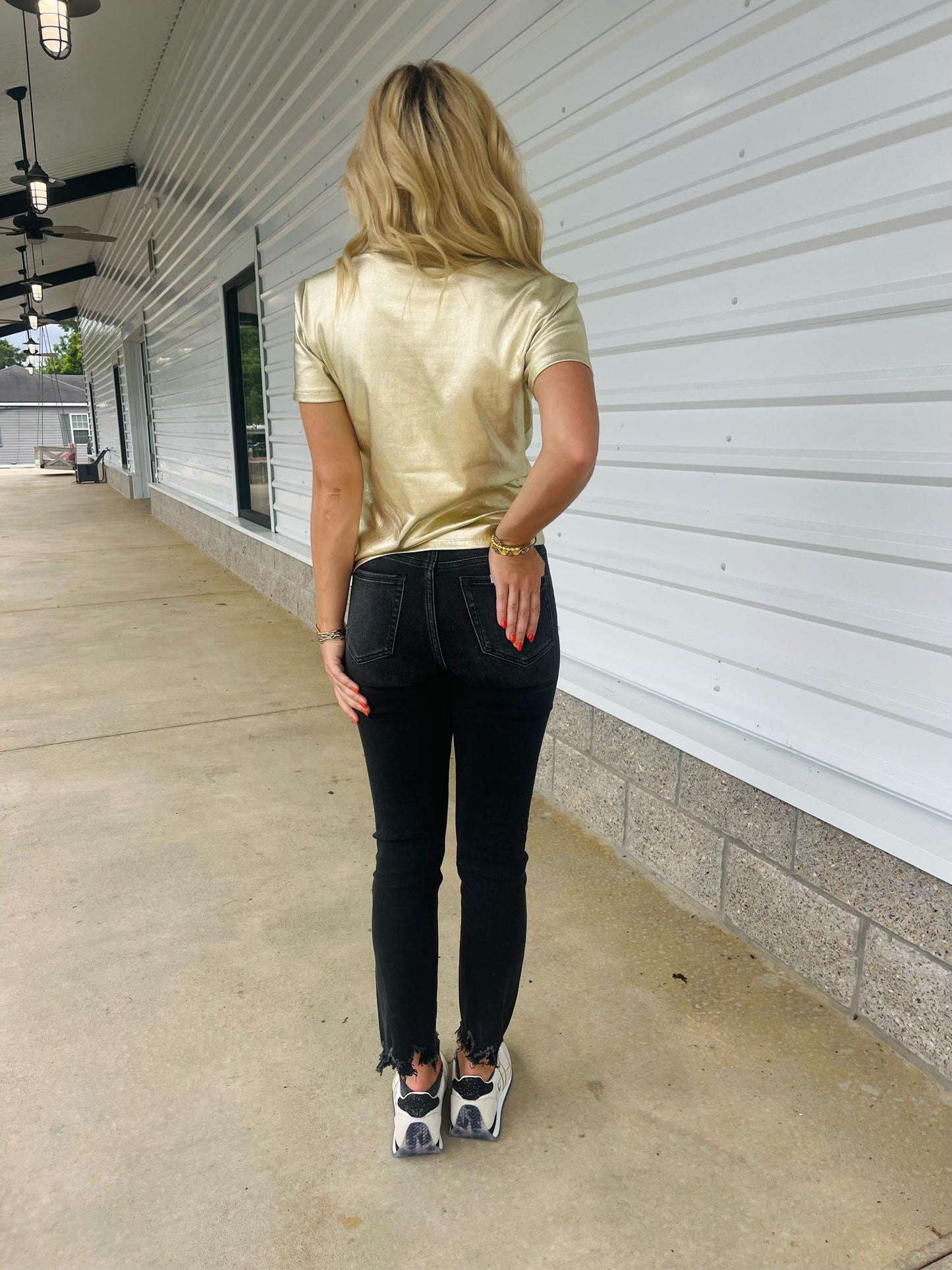 Gold Metallic Top