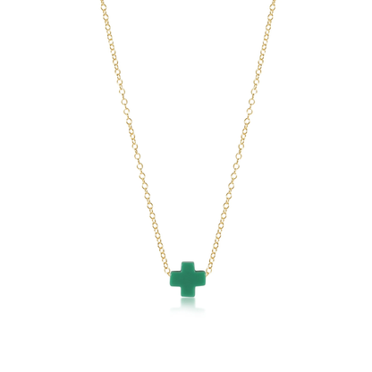 16" Necklace Gold - Signature Cross