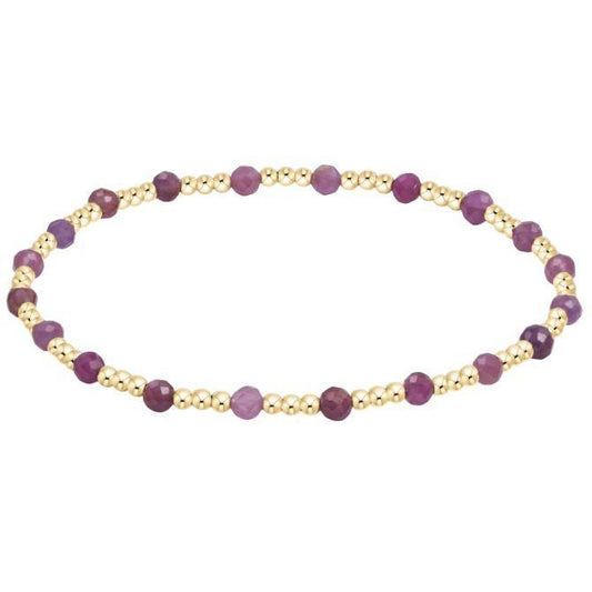 Enewton Gold Sincerity 3mm Bead Bracelet- Ruby
