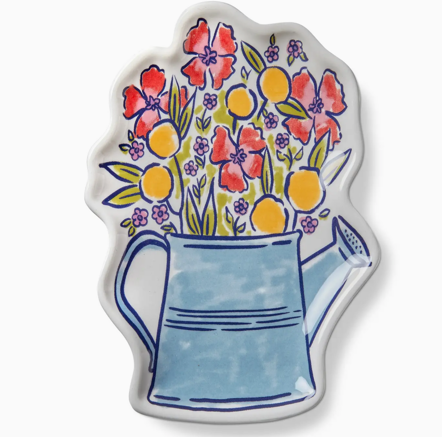 Water Can Bouquet Trinket Dish Multi Ceramic Everyday