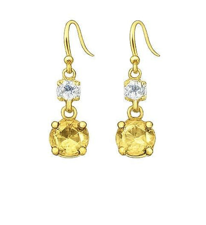 Studio Round Crystal Dangle Earrings