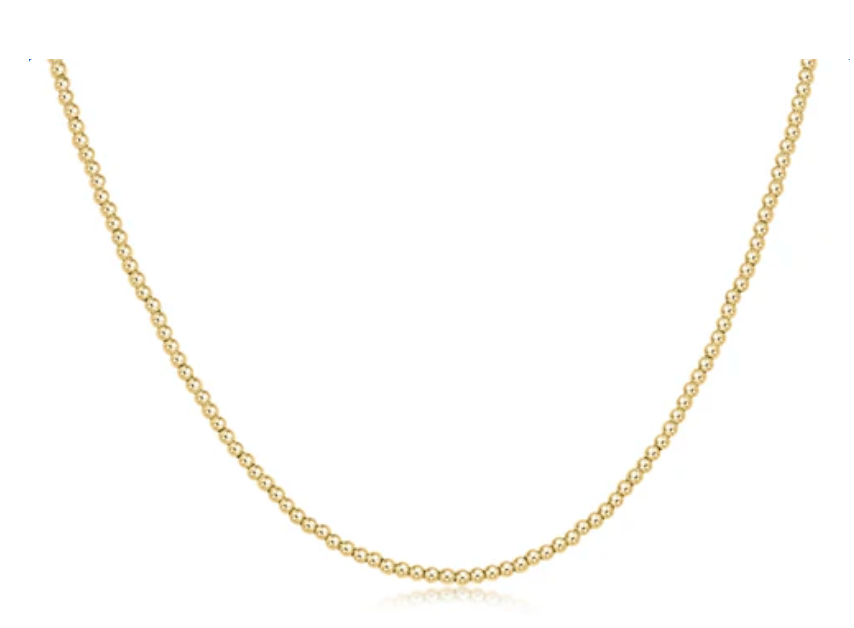 17" Choker Classic Gold 2mm Bead