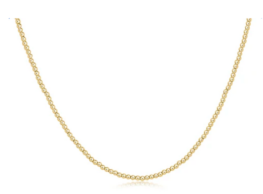 17" Choker Classic Gold 2mm Bead