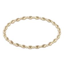 Extends Harmony Grateful Pattern 2.5mm Bead Bracelet - Gold