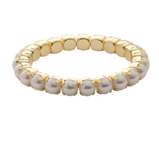 7 inch Sienna Stretch Bracelet Modern Pearl