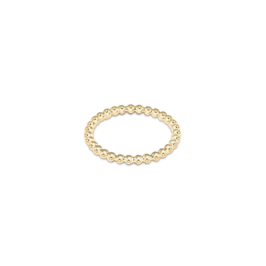 Classic Gold 1.5mm Bead Ring- Size 7